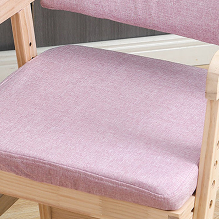Modern Minimalist Adjustable Solid Pine Wood Cotton Linen Foam Sponge Kids Chair For Bedroom
