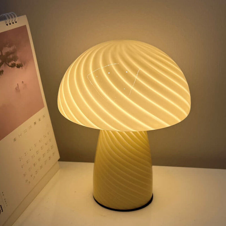 Glass Table Lamp, Modern Minimalist Mushroom Design for Bedside | Havora Lighting