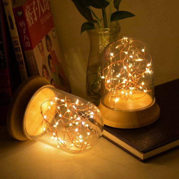 Contemporary Creative ABS PC Fire Tree Night Light USB LED Table Lamp For Bedroom