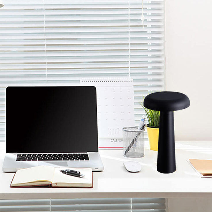 Contemporary Nordic PP Flying Saucer Rotatable USB Rechargeable LED Night Light Table Lamp For Bedroom
