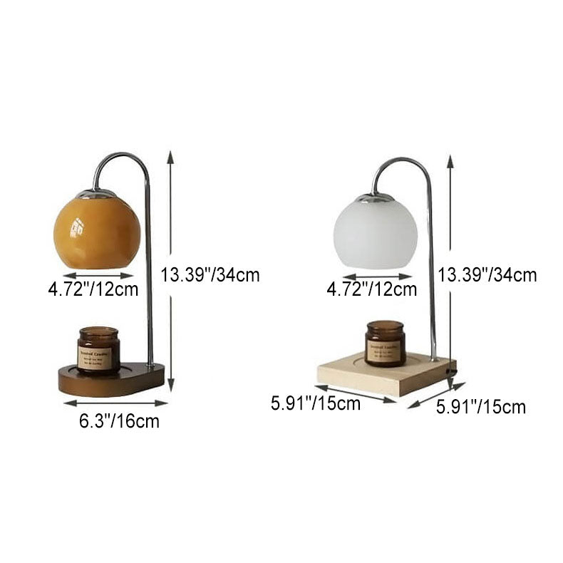Wood &amp; Glass Table Lamp, Modern Simple Design for Living Room | Havora Lighting