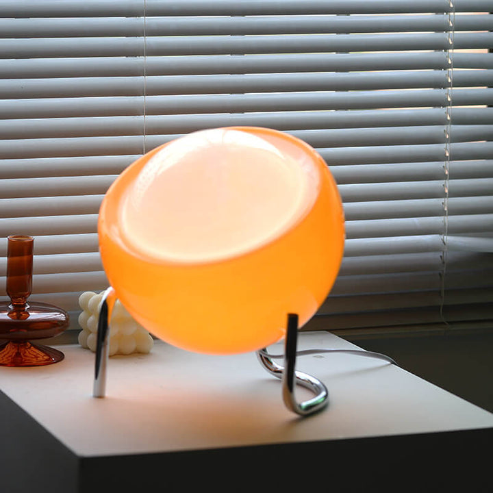 Glass &amp; Iron Table Lamp, Contemporary Nordic Design for Bedroom | Havora Lighting