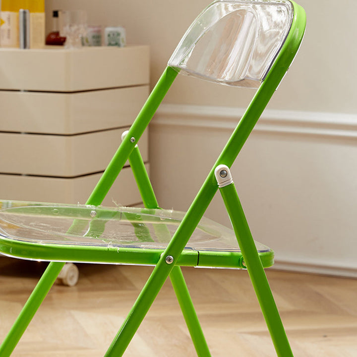 Modern Minimalist Rectangular PVC Iron Dining Chair Backrest Armless For Dining Room