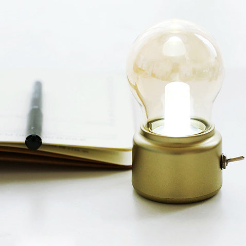 Contemporary Retro Bulb Ball ABS USB Charging LED Table Lamp For Bedroom