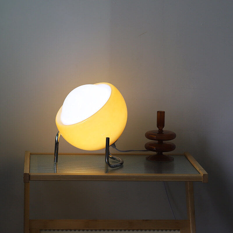Glass &amp; Iron Table Lamp, Contemporary Nordic Design for Bedroom | Havora Lighting