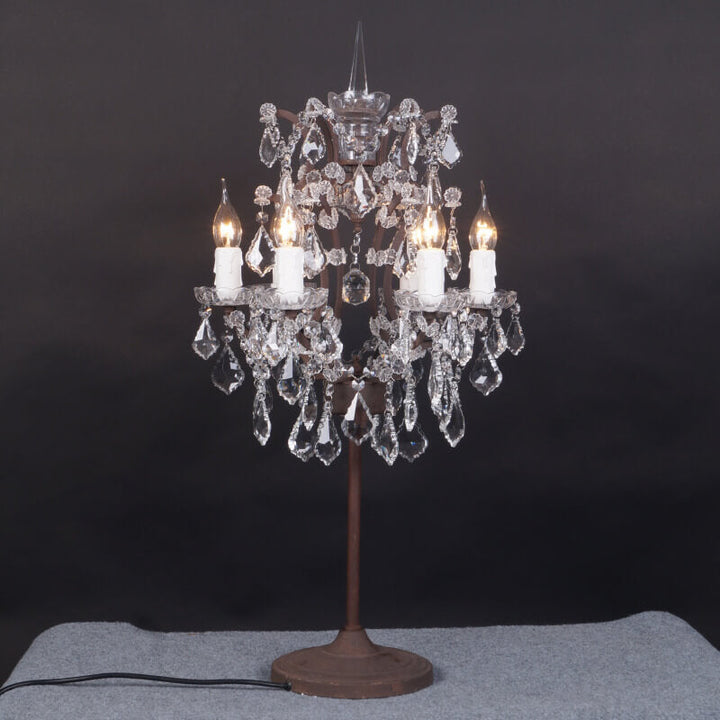 Crystal Table Lamp, Traditional Vintage Candelabra Design for Living Room | Havora Lighting