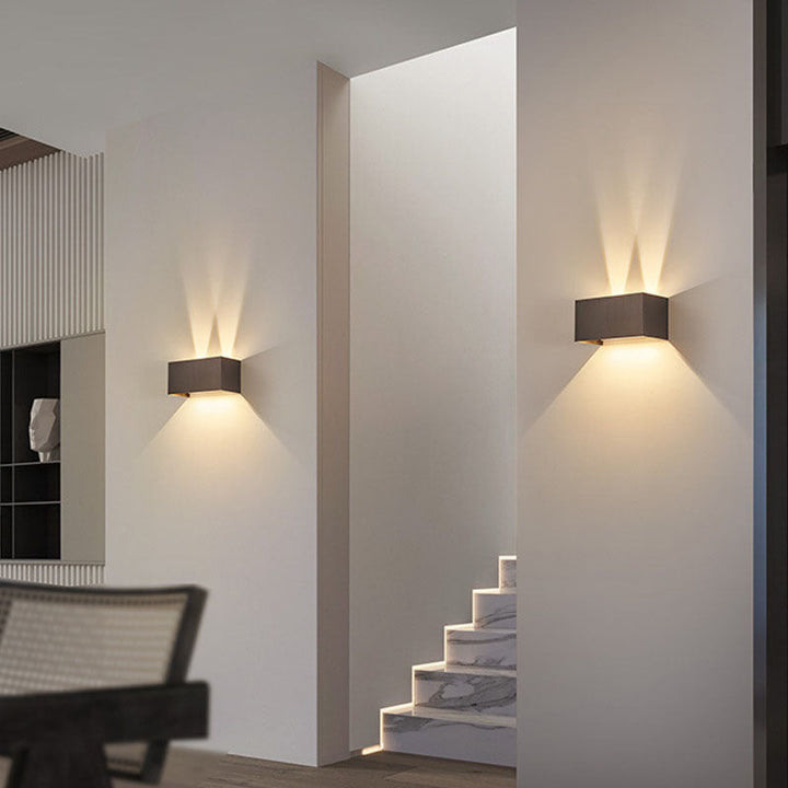 Modern Minimalist Aluminum Square Flat Adjustable Beam LED Reading Wall Sconce Lamp For Entryway