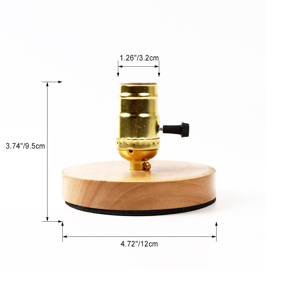 Traditional Vintage Wood &amp; Glass Table Lamp for Bedroom | Havora Designer Lighting