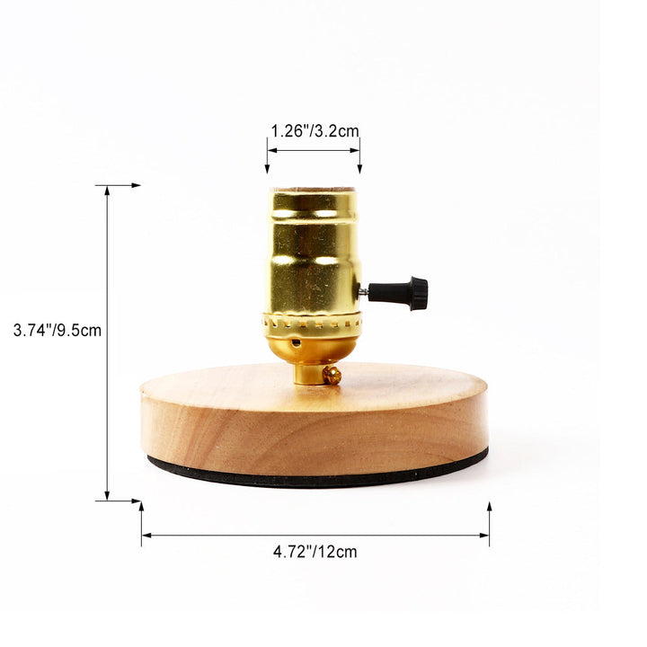Traditional Vintage Wood &amp; Glass Table Lamp for Bedroom | Havora Designer Lighting
