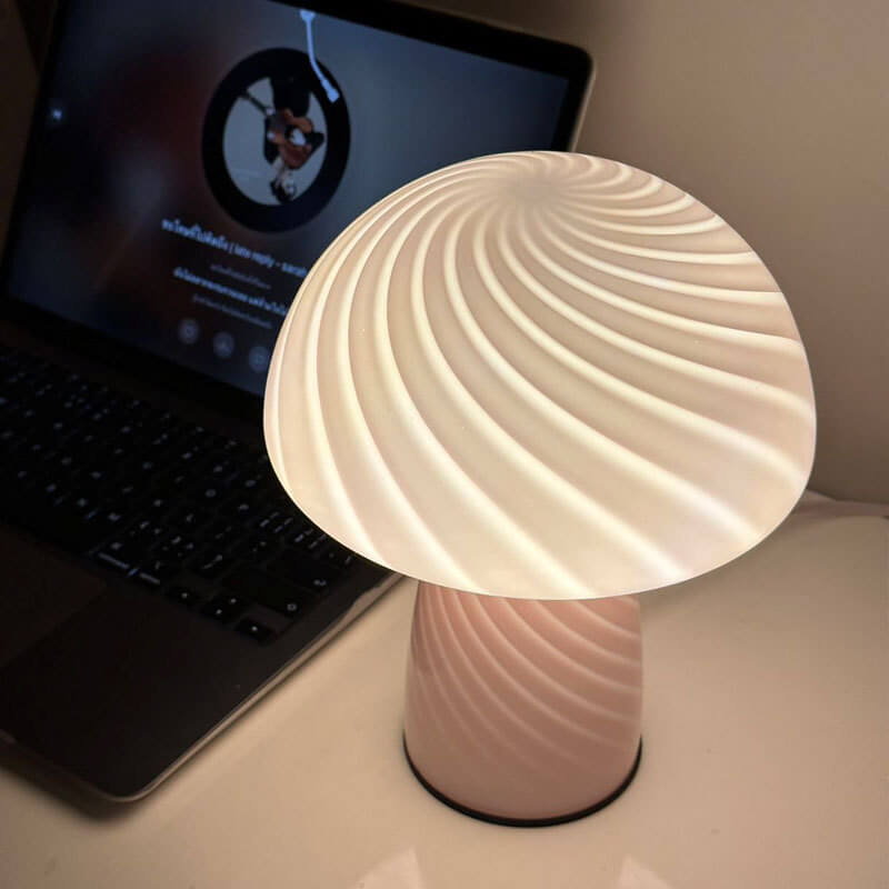 Glass Table Lamp, Modern Minimalist Mushroom Design for Bedside | Havora Lighting