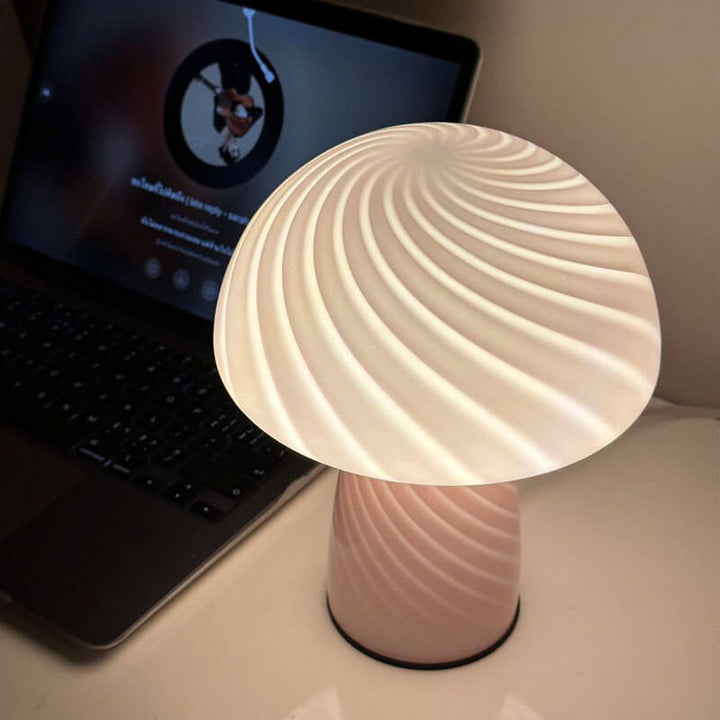 Glass Table Lamp, Modern Minimalist Mushroom Design for Bedside | Havora Lighting