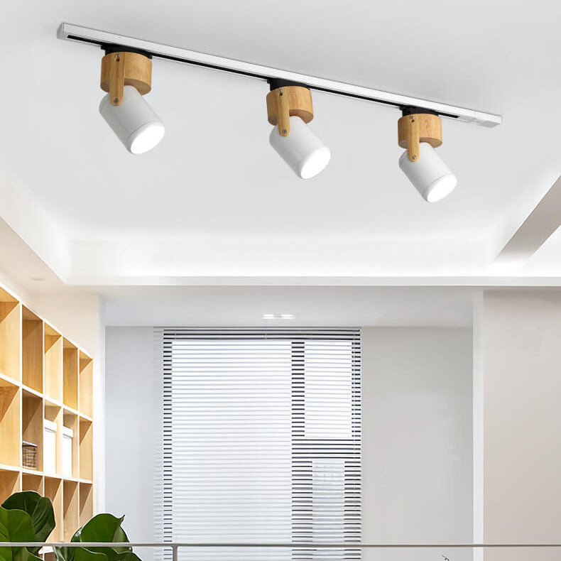 Modern Minimalist Hardware Long Spotlight Track Light 1/3 Light LED Flush Mount Ceiling Light For Living Room &amp; Bedroom