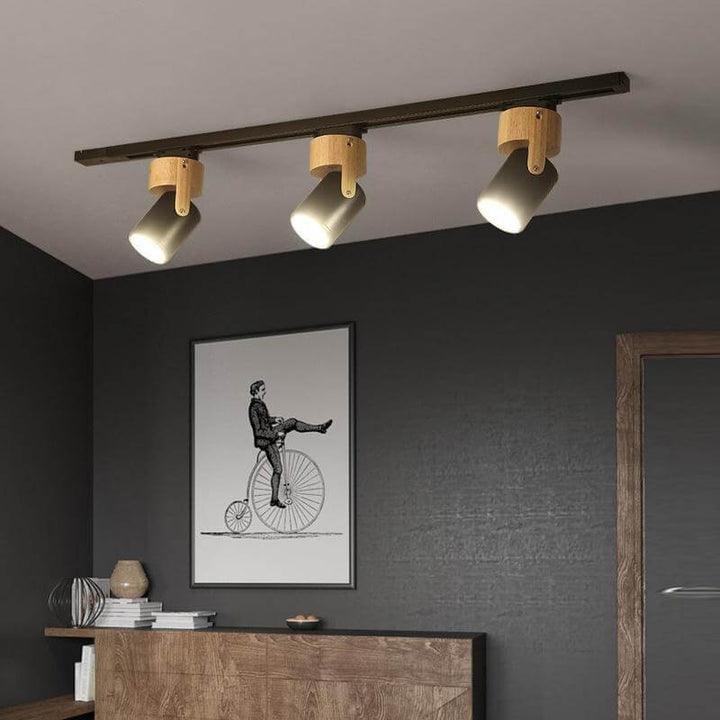 Modern Minimalist Hardware Long Spotlight Track Light 1/3 Light LED Flush Mount Ceiling Light For Living Room &amp; Bedroom
