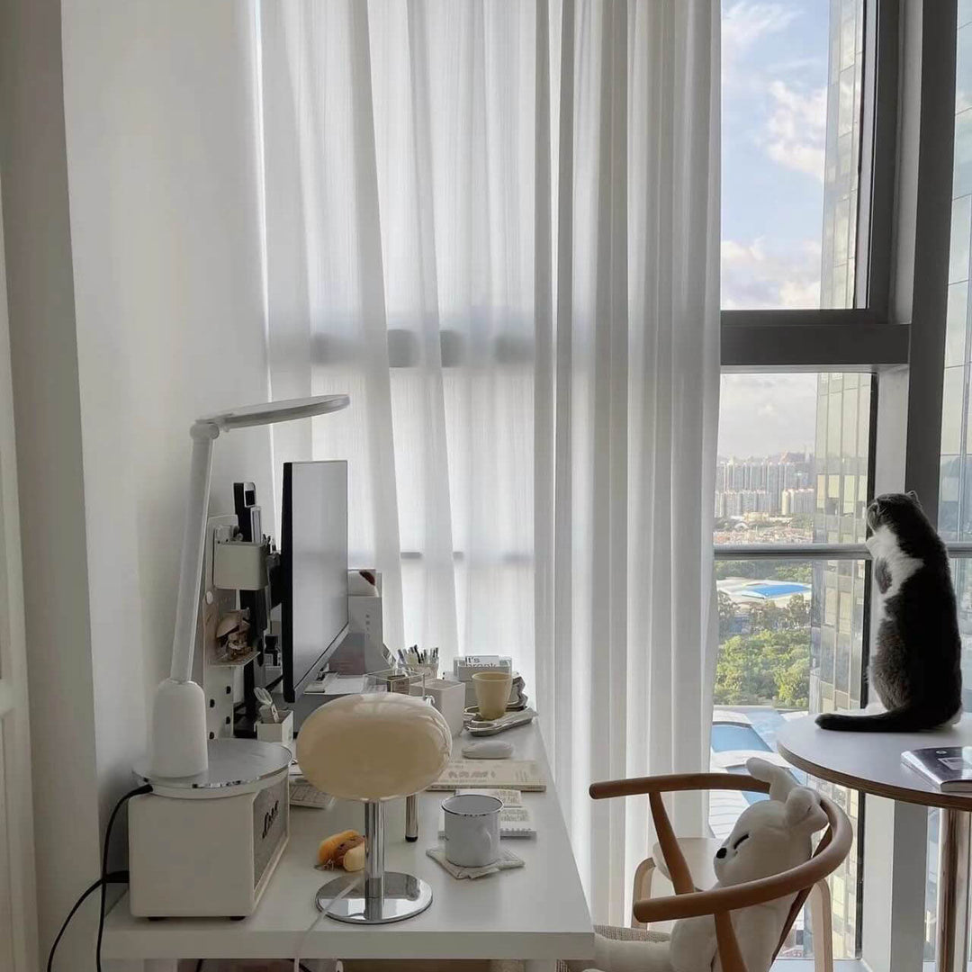 Iron &amp; Glass Table Lamp, Contemporary Nordic Design for Bedroom | Havora Lighting