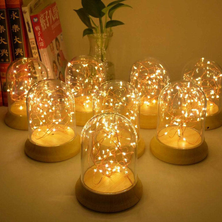 Contemporary Creative ABS PC Fire Tree Night Light USB LED Table Lamp For Bedroom