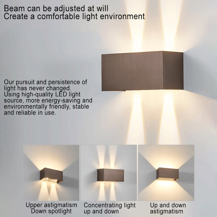 Modern Minimalist Aluminum Square Flat Adjustable Beam LED Reading Wall Sconce Lamp For Entryway