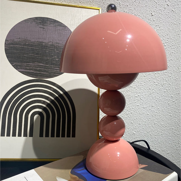 Contemporary Nordic Mushroom Table Lamp in Metal — Bedroom Lighting | Havora