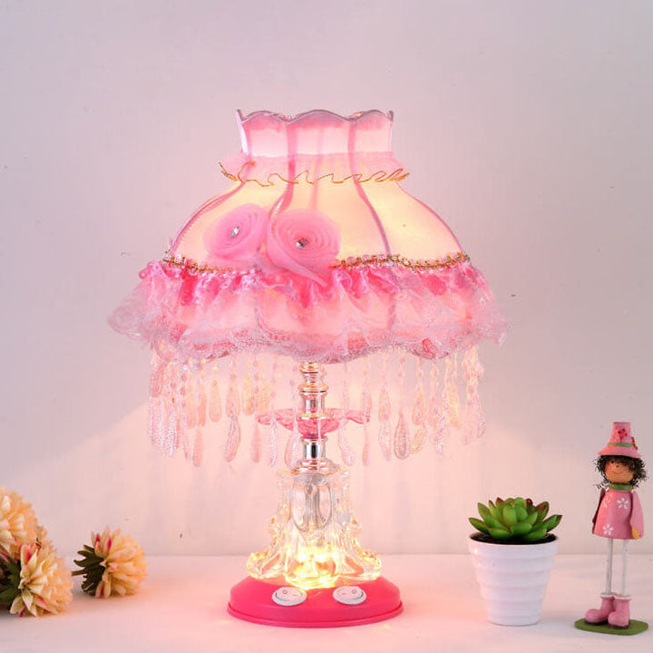 Fabric &amp; Glass Table Lamp, European Wedding Design for Living Room | Havora Lighting