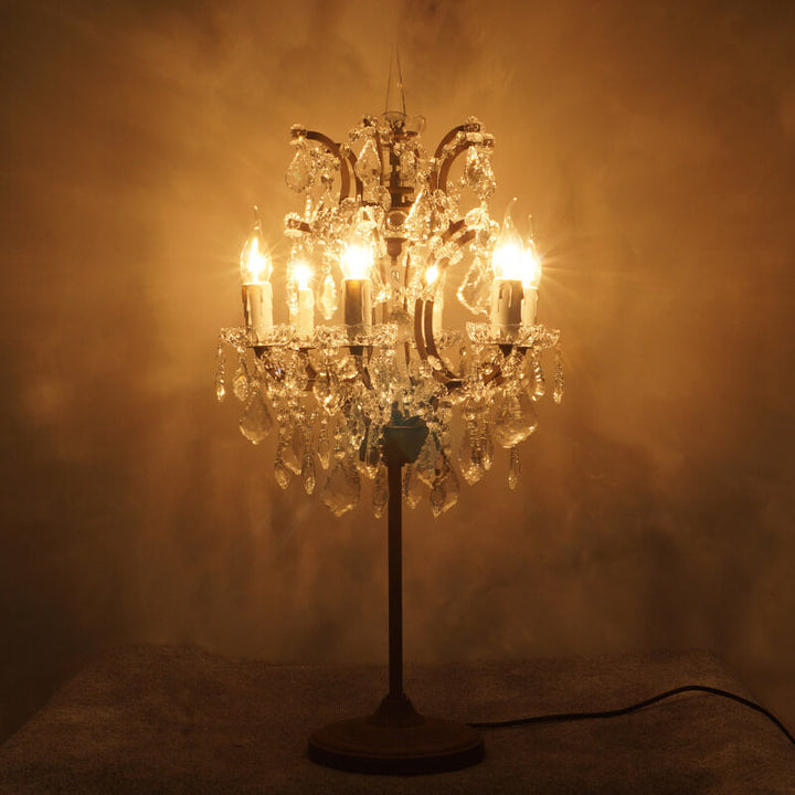 Crystal Table Lamp, Traditional Vintage Candelabra Design for Living Room | Havora Lighting