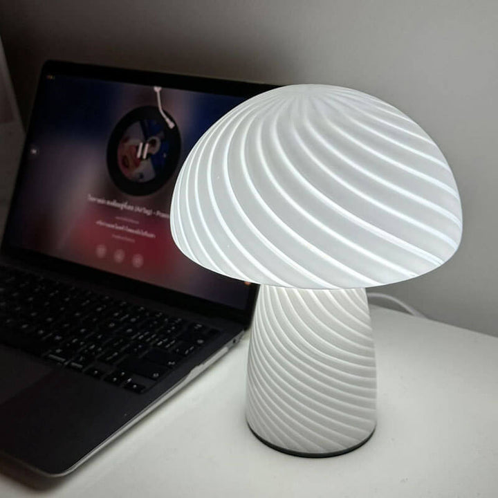 Glass Table Lamp, Modern Minimalist Mushroom Design for Bedside | Havora Lighting