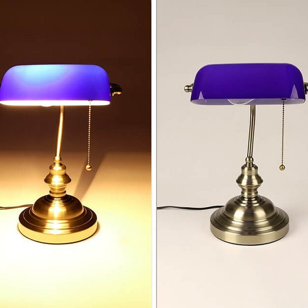 Glass &amp; Metal Table Lamp, Retro Industrial Design for Living Room | Havora Lighting
