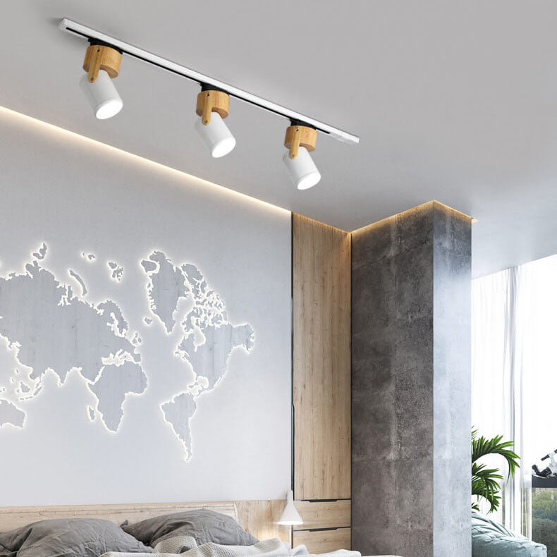 Modern Minimalist Hardware Long Spotlight Track Light 1/3 Light LED Flush Mount Ceiling Light For Living Room &amp; Bedroom