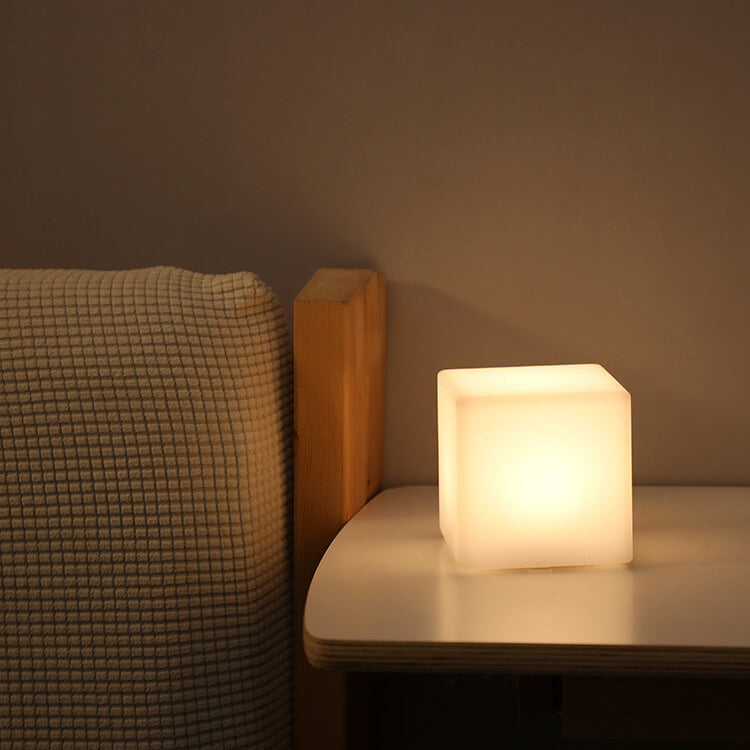 Creative Geometric Night Light in PE — Bedside Lighting | Havora
