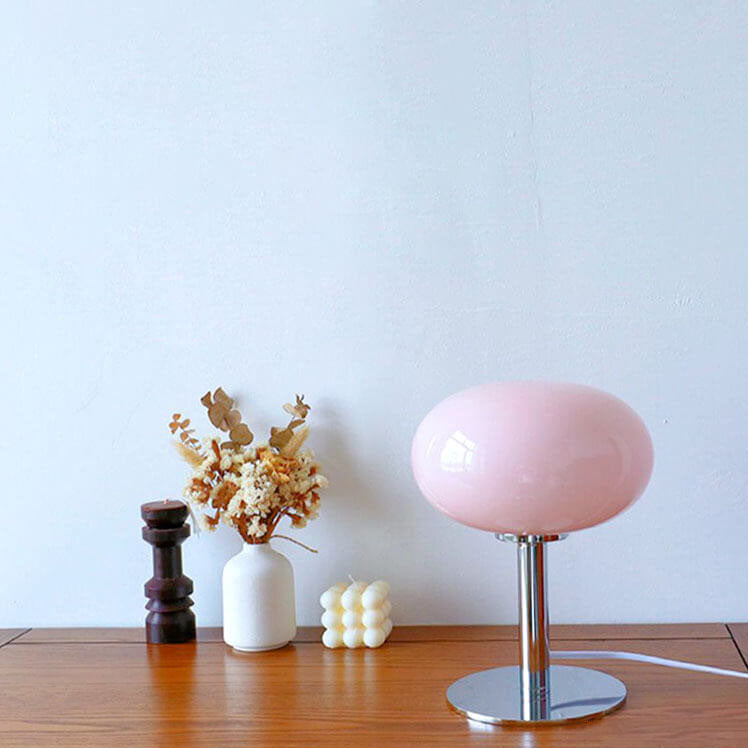 Iron &amp; Glass Table Lamp, Contemporary Nordic Design for Bedroom | Havora Lighting