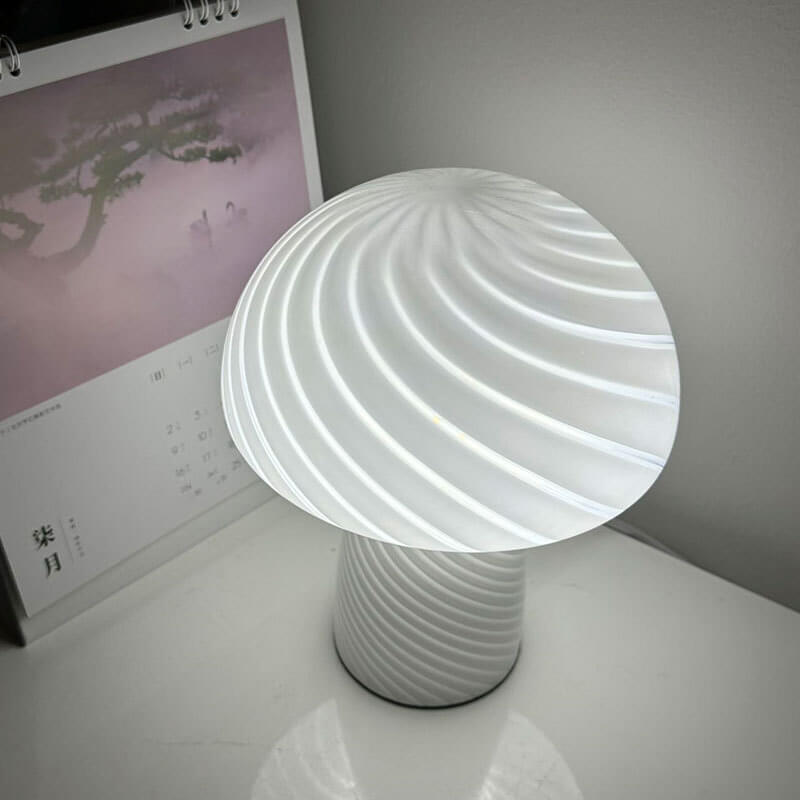 Glass Table Lamp, Modern Minimalist Mushroom Design for Bedside | Havora Lighting