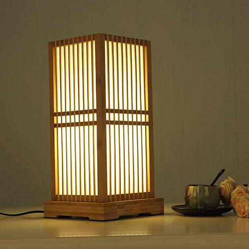 Traditional Japanese Bamboo Table Lamp for Bedroom | Havora Designer Lighting