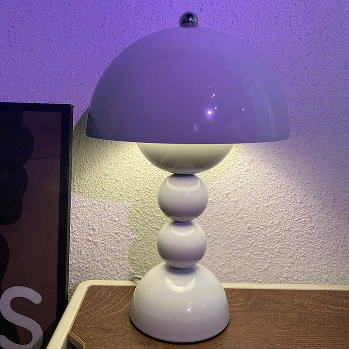 Contemporary Nordic Mushroom Table Lamp in Metal — Bedroom Lighting | Havora