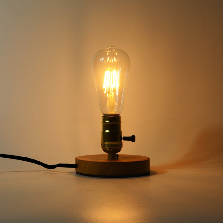 Traditional Vintage Wood &amp; Glass Table Lamp for Bedroom | Havora Designer Lighting