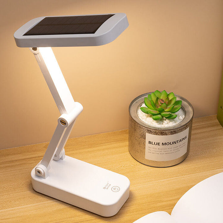 Modern Minimalist Solar Folding Infinitely Dimmable LED Eye Protection Desk Lamp for Home Office