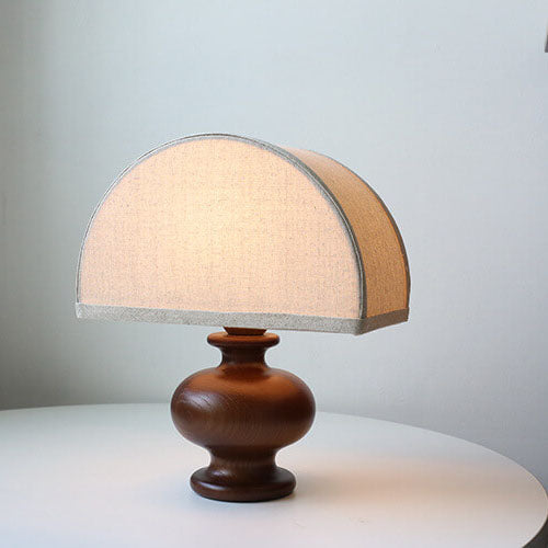 Japanese Wabi-Sabi Table Lamp in Ash Wood &amp; Fabric — Living Room Lighting | Havora
