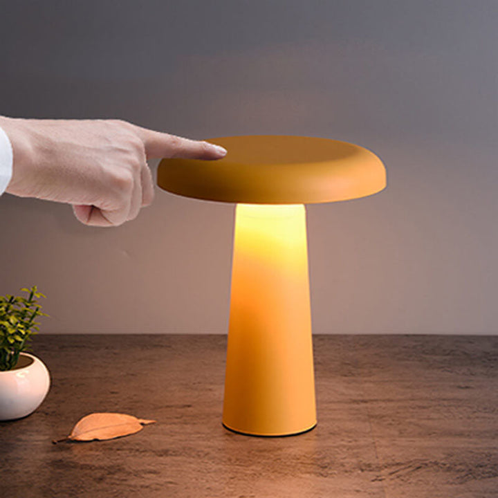 Contemporary Nordic PP Flying Saucer Rotatable USB Rechargeable LED Night Light Table Lamp For Bedroom