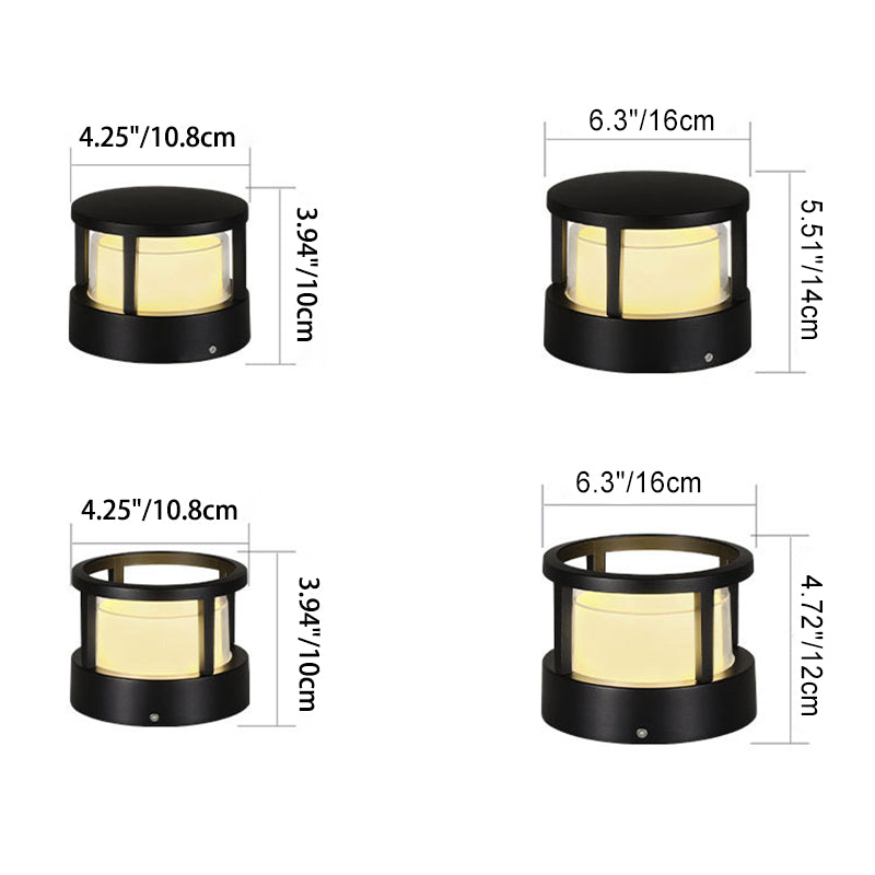 Industrial Waterproof Aluminum Cylinder LED Outdoor Lawn Landscape Light