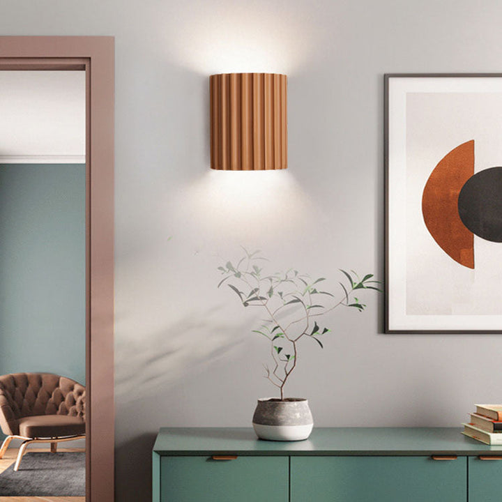 Contemporary Nordic Resin Tiles 2-Light Wall Sconce Lamp For Bedroom