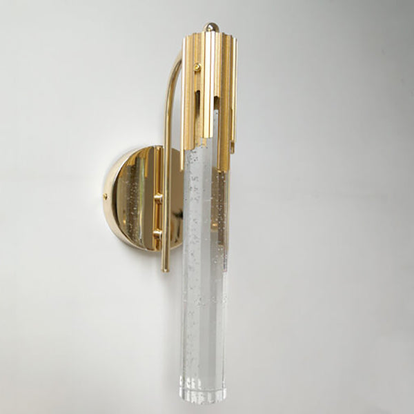 Luxury Gold Bubble Crystal Column LED Wall Sconce Lamp