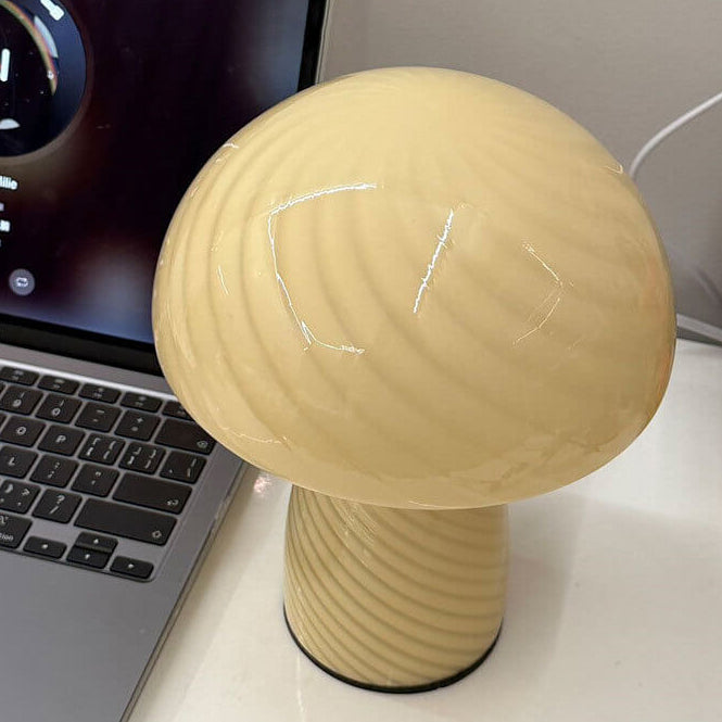 Glass Table Lamp, Modern Minimalist Mushroom Design for Bedside | Havora Lighting