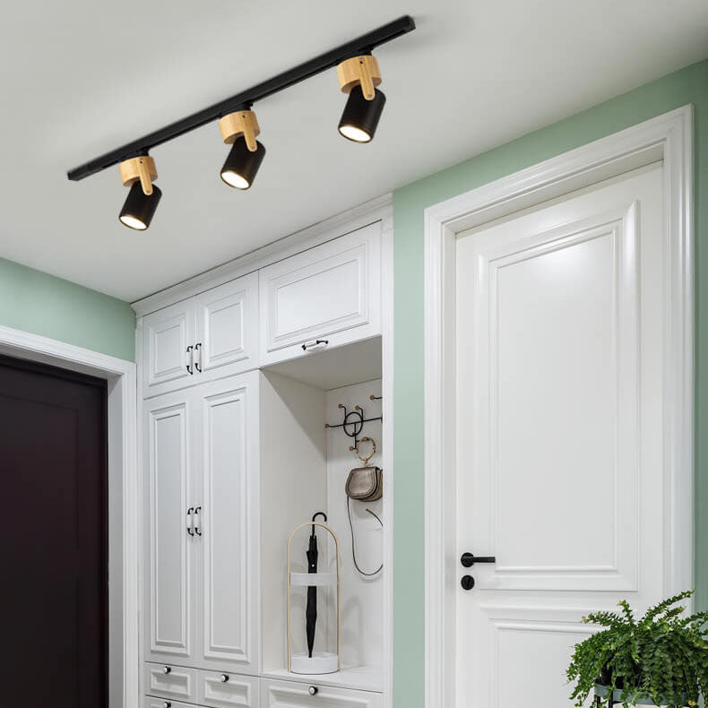 Modern Minimalist Hardware Long Spotlight Track Light 1/3 Light LED Flush Mount Ceiling Light For Living Room &amp; Bedroom