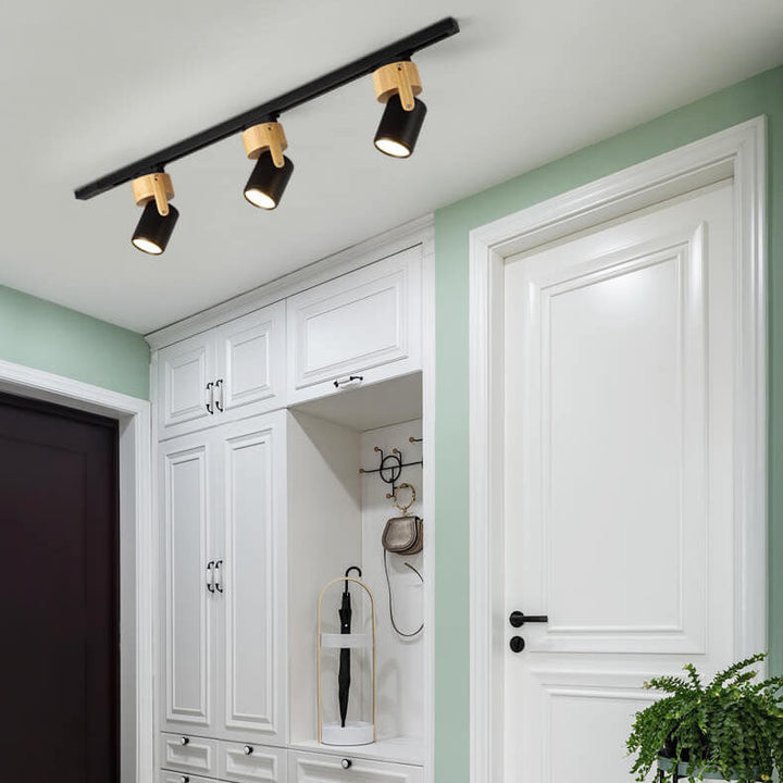 Modern Minimalist Hardware Long Spotlight Track Light 1/3 Light LED Flush Mount Ceiling Light For Living Room &amp; Bedroom