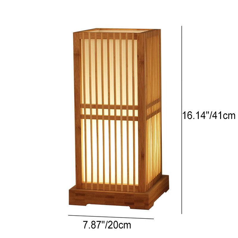 Traditional Japanese Bamboo Table Lamp for Bedroom | Havora Designer Lighting