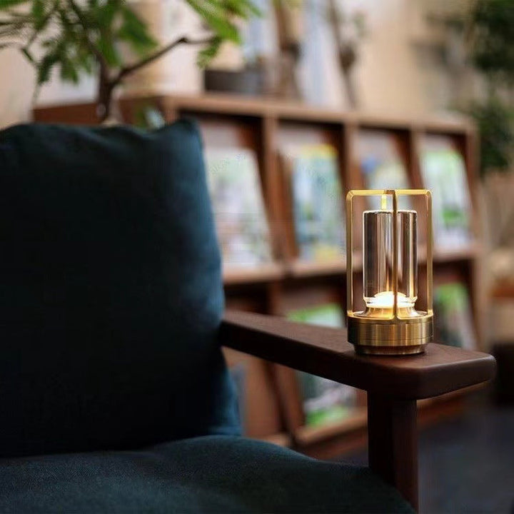 Aluminum, Acrylic &amp; Brass Night Light, Nordic Vintage Design for Bedside | Havora Lighting