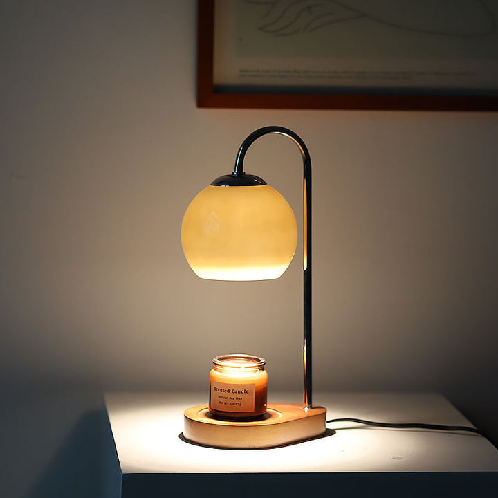 Wood &amp; Glass Table Lamp, Modern Simple Design for Living Room | Havora Lighting