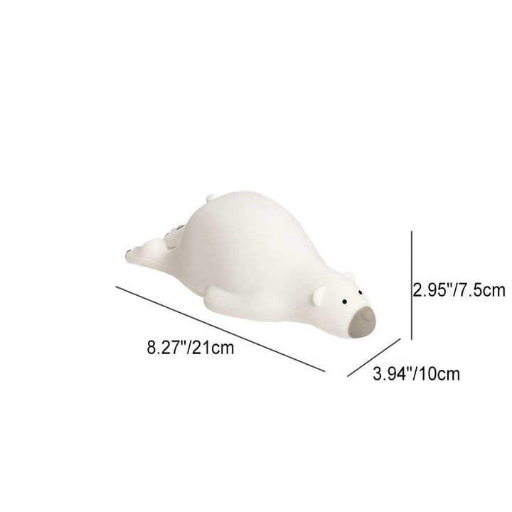 Contemporary Creative Kids Cartoon Lazy Bear Silicone LED Night Light Table Lamp For Bedroom