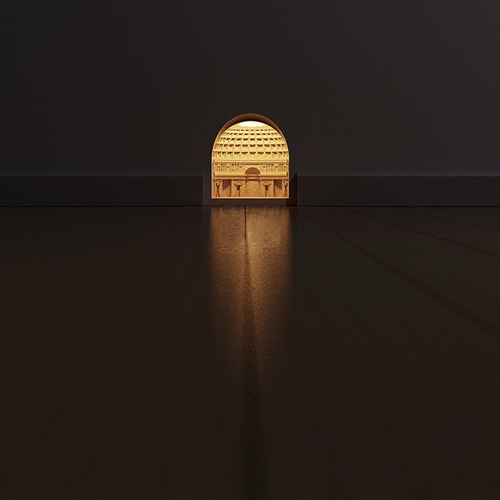 Contemporary Simplicity Pantheon Plaster Sensor LED Recessed Wall Sconce Lamp Night Light For Bedroom