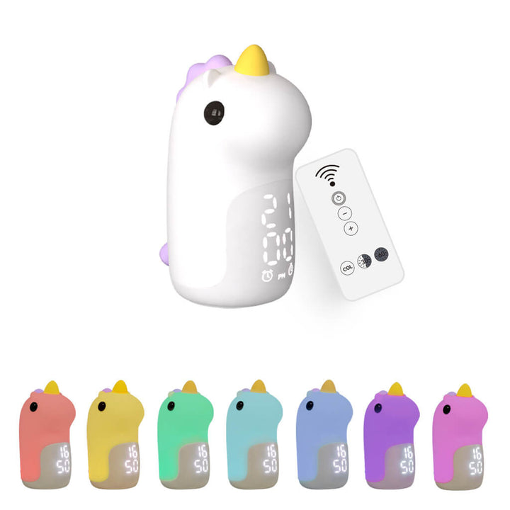Cartoon Unicorn Timer Alarm Clock LED Night Light