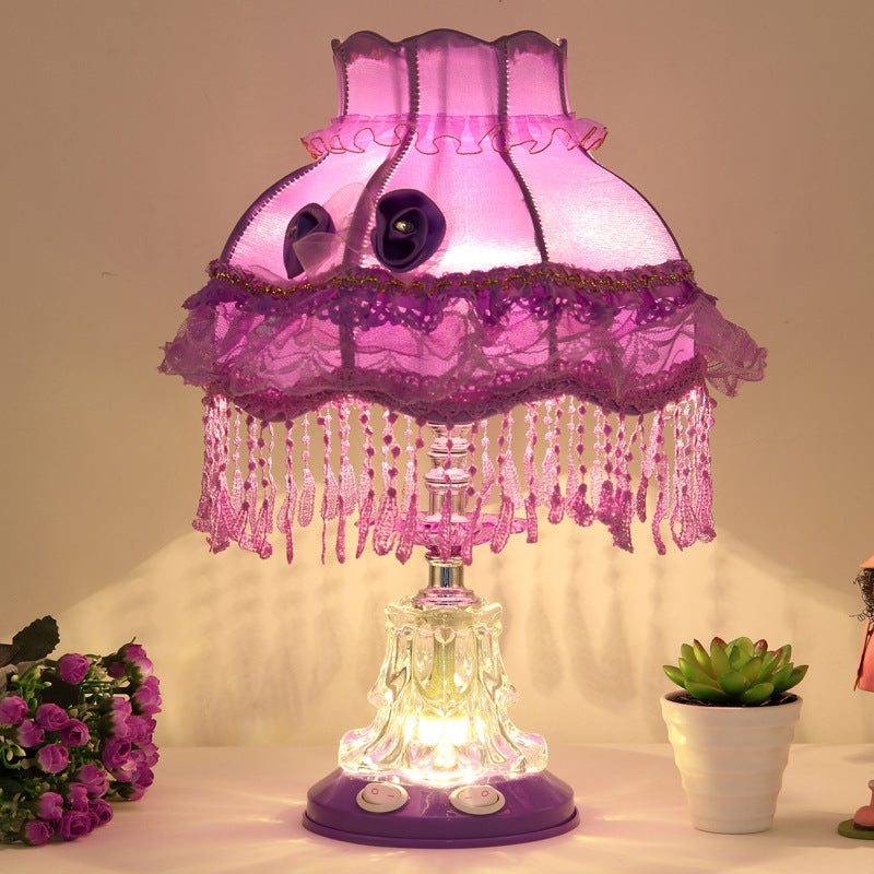 Fabric &amp; Glass Table Lamp, European Wedding Design for Living Room | Havora Lighting