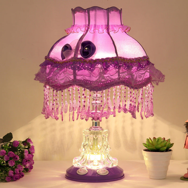 Fabric &amp; Glass Table Lamp, European Wedding Design for Living Room | Havora Lighting