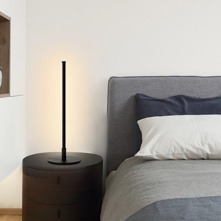 Modern Minimalist Linear Acrylic &amp; Metal Table Lamp for Living Room | Havora Designer Lighting